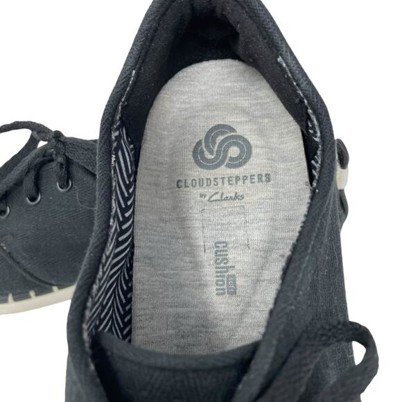 Cloudsteppers by Clark’s Glow Lace Sneakers Women’s Size 8 Black Canvas Comfort - Picture 10 of 10
